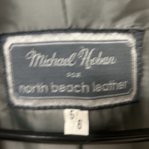 MICHAEL HOBAN X NORTH BEACH VINTAGE GRAY LEATHER BLAZER JACKET - Picture 3 of 12